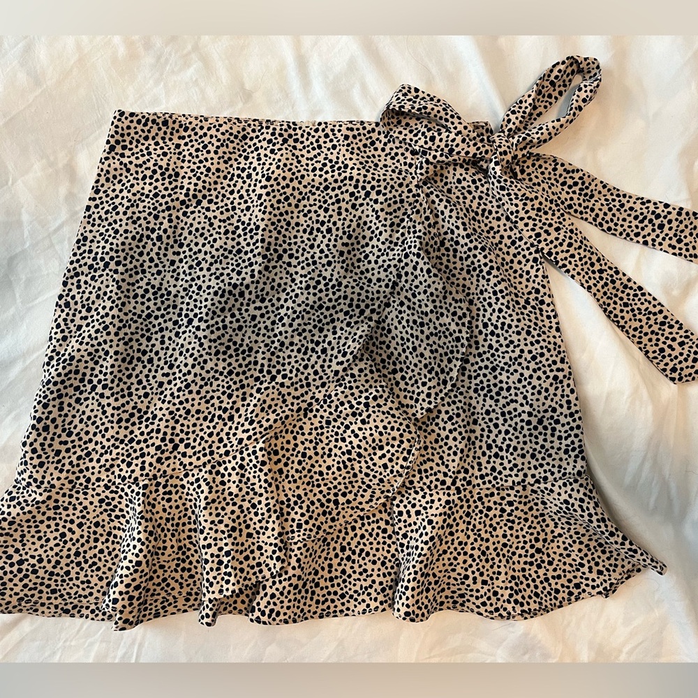 Princess Polly Ruffle Side Tie Dalmatian Print Mini Skirt